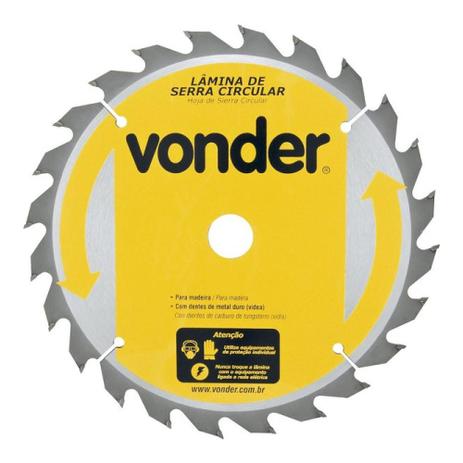 Lamina serra circular 9.1/4” 235mm x 25mm 24 dente - Vonder Menor preço em Lamina serra circular 9.1/4” 235mm x 25mm 24 dente - Vonder
