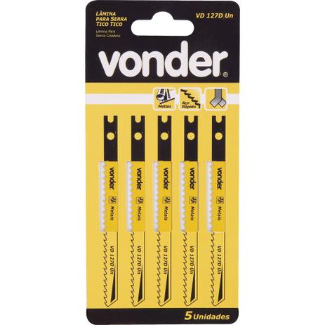 Lamina serra tico-tico aço rápido vd 127d 8dpp encaixe universal com 5 peças - Vonder Menor preço em Lamina serra tico-tico aço rápido vd 127d 8dpp encaixe universal com 5 peças - Vonder
