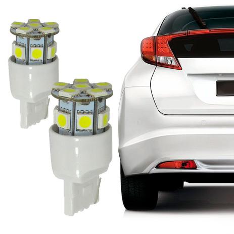 Lâmpada 13 Leds T20 12V Branca Lanterna Traseira Par - Ciber lux Menor preço em Lâmpada 13 Leds T20 12V Branca Lanterna Traseira Par - Ciber lux
