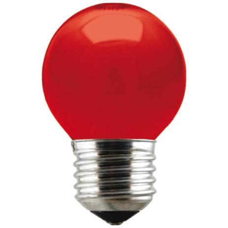 Lâmpada 15W Bolinha Vermelha 220V Taschibra Menor preço em Lâmpada 15W Bolinha Vermelha 220V Taschibra