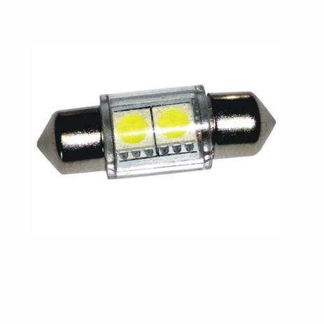 Lâmpada 2 Led de 12v Torpedo smd 31mm branca Par - Ciber lux Menor preço em Lâmpada 2 Led de 12v Torpedo smd 31mm branca Par - Ciber lux