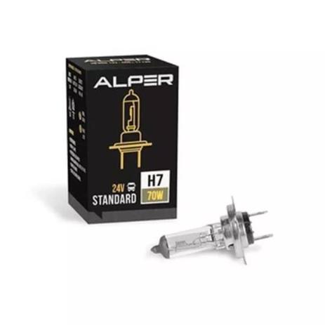 Lâmpada Automotiva Halógena H7 24V 75W 3200K Alper Standard Farol Baixo Alto Neblina Menor preço em Lâmpada Automotiva Halógena H7 24V 75W 3200K Alper Standard Farol Baixo Alto Neblina