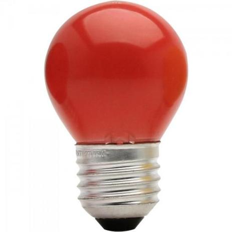 Lâmpada BOLINHA 15W 127V E27 BG45 Laranja BRASFORT Menor preço em Lâmpada BOLINHA 15W 127V E27 BG45 Laranja BRASFORT