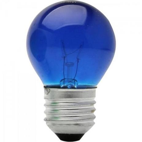 Lampada Bolinha 15W 220V E27 BG45 AZUL Brasfort Menor preço em Lampada Bolinha 15W 220V E27 BG45 AZUL Brasfort