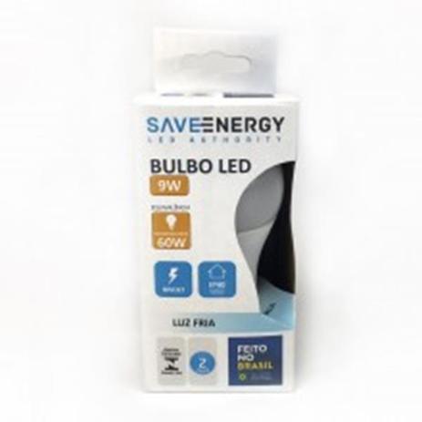 Lâmpada bulbo a60 9w 810lm 3000k 85-240v - Save energy Menor preço em Lâmpada bulbo a60 9w 810lm 3000k 85-240v - Save energy