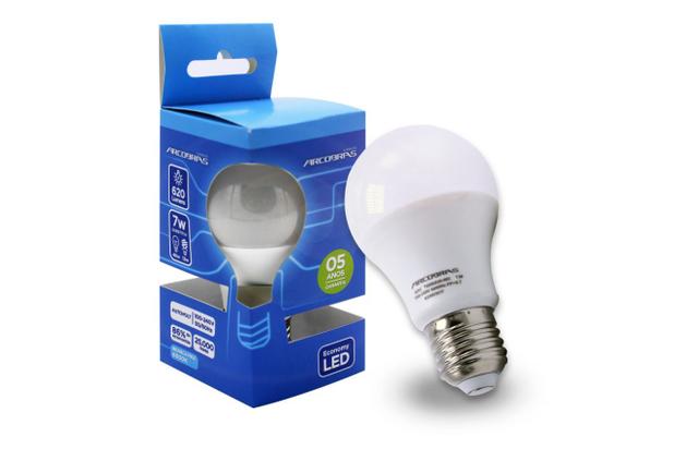 Lâmpada Bulbo Led 7w Econômica Branca Arcobrás - Arcobras Menor preço em Lâmpada Bulbo Led 7w Econômica Branca Arcobrás - Arcobras