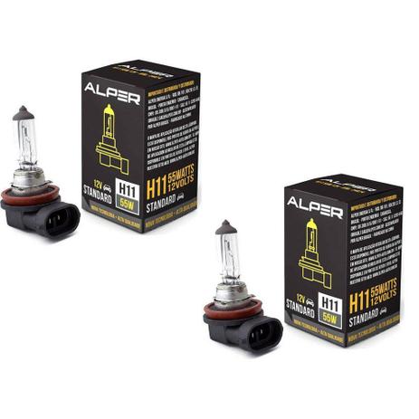 Lâmpada Carro Halógena H11 12V 55W 3200K Alper Standard Farol Baixo Neblina - 2 Unidades Menor preço em Lâmpada Carro Halógena H11 12V 55W 3200K Alper Standard Farol Baixo Neblina - 2 Unidades