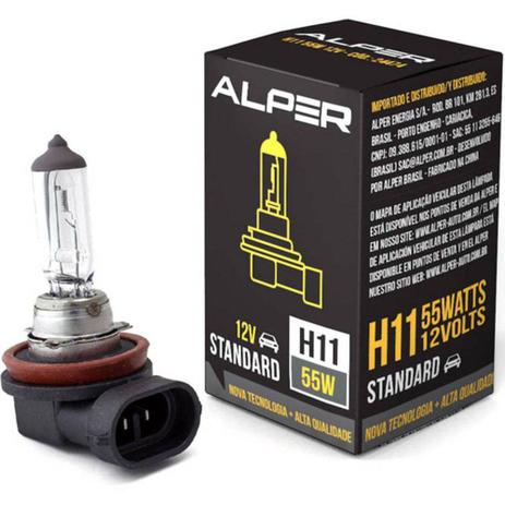 Menor preço em Lâmpada Carro Halógena H11 12V 55W 3200K Alper Standard Farol Baixo Neblina