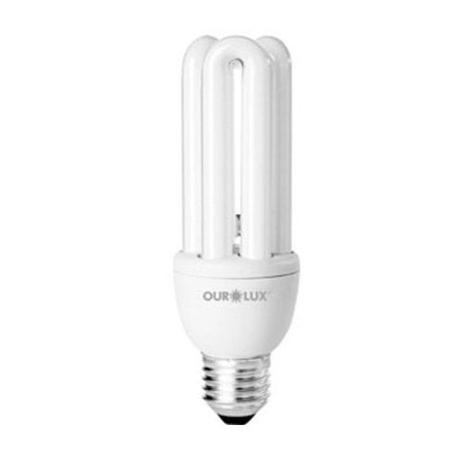 Lâmpada compacta 3u 25w 127v branca fria 6400k ourolux Menor preço em Lâmpada compacta 3u 25w 127v branca fria 6400k ourolux