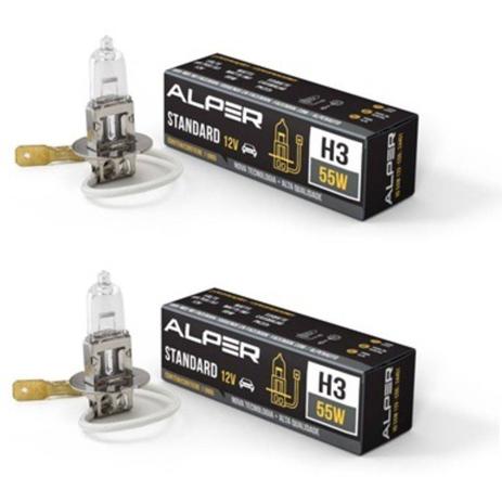 Lâmpada de Carro Halógena H3 12V 55W 3200K Alper Standard Farol de Neblina - 02 Unidades Menor preço em Lâmpada de Carro Halógena H3 12V 55W 3200K Alper Standard Farol de Neblina - 02 Unidades