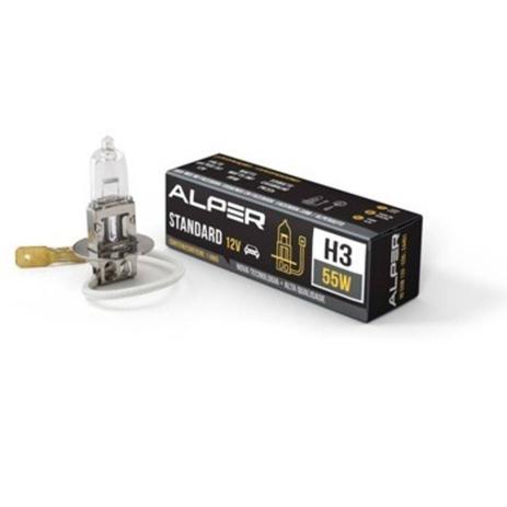 Lâmpada de Carro Halógena H3 12V 55W 3200K Alper Standard Farol de Neblina Menor preço em Lâmpada de Carro Halógena H3 12V 55W 3200K Alper Standard Farol de Neblina