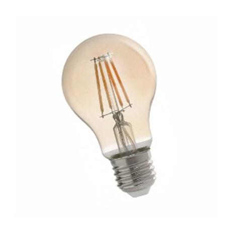 Lâmpada de Led A60 Filamento Vintage Dimerizável 4W Âmbar E27 - Taschibra - 127V Menor preço em Lâmpada de Led A60 Filamento Vintage Dimerizável 4W Âmbar E27 - Taschibra - 127V
