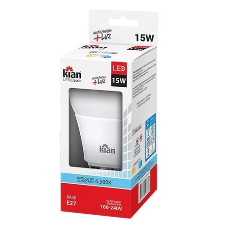 Lâmpada De Led Globe A-65 15,0W E-27 6.5K Bivolt Kian Menor preço em Lâmpada De Led Globe A-65 15,0W E-27 6.5K Bivolt Kian