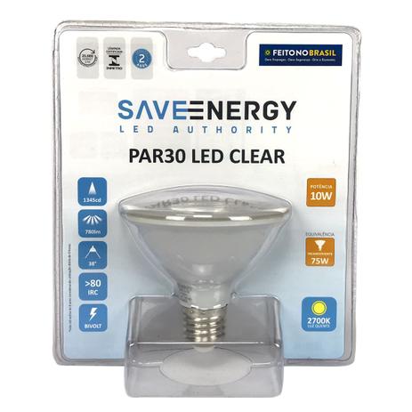 Lampada de Led PAR30 E27 10W 2700K - SAVE ENERGY - Bivolt - SE-115.1462 Menor preço em Lampada de Led PAR30 E27 10W 2700K - SAVE ENERGY - Bivolt - SE-115.1462