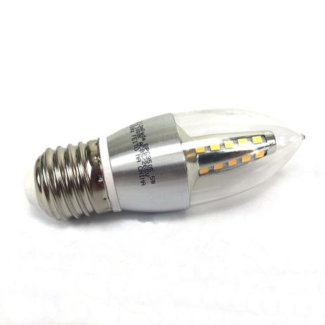 Lâmpada de Led Vela Lisa Transparente 5W 3000K - MLed - Bivolt Menor preço em Lâmpada de Led Vela Lisa Transparente 5W 3000K - MLed - Bivolt