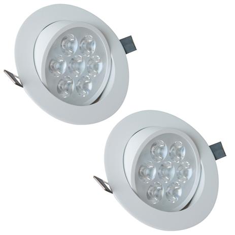 Lâmpada Dicróica Spot Super Led Sanca Redondo 7W Branco Quente Kit 2 - Ctb é boa?