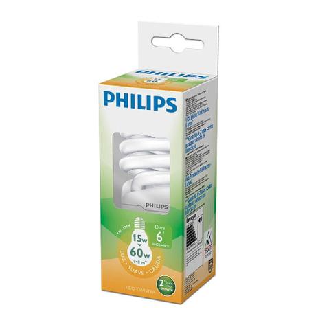 Lâmpada Eletrônica 15W Eco Twister Luz Suave 127V Philips Menor preço em Lâmpada Eletrônica 15W Eco Twister Luz Suave 127V Philips