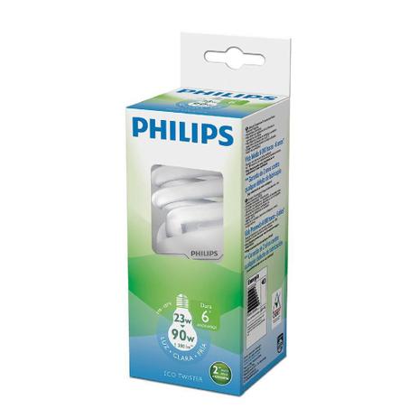 Lâmpada Eletrônica 23W Eco Twister Luz Clara 127V Philips Menor preço em Lâmpada Eletrônica 23W Eco Twister Luz Clara 127V Philips