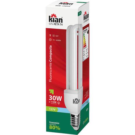 Lâmpada Eletrônica Compacta 30W 3U Kian 127V Branca Menor preço em Lâmpada Eletrônica Compacta 30W 3U Kian 127V Branca
