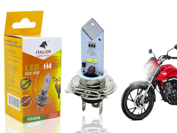 Lâmpada Farol LED h4 CG/ Titan/ FAN 150 (Todos os Anos-efeito Xenon) Stallion Menor preço em Lâmpada Farol LED h4 CG/ Titan/ FAN 150 (Todos os Anos-efeito Xenon) Stallion