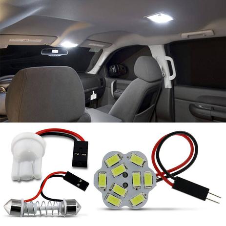 Menor preço em Lâmpada Flor LED Pingo T10 Torpedo 41mm 9 LEDs 4W 12V Luz Branca Aplicação Luz Teto e Placa - M.x.