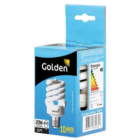 Lâmpada fluorescente compacta branca 30w 127v espiral golden Menor preço em Lâmpada fluorescente compacta branca 30w 127v espiral golden