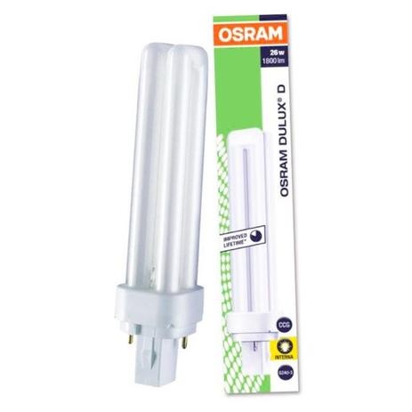 Lâmpada Fluorescente Compacta DULUX D 26W Amarela 827 2 Pinos Bivolt Osram Menor preço em Lâmpada Fluorescente Compacta DULUX D 26W Amarela 827 2 Pinos Bivolt Osram