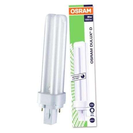 Lâmpada Fluorescente Compacta DULUX D 26W Branca 840 2 Pinos Bivolt Osram Menor preço em Lâmpada Fluorescente Compacta DULUX D 26W Branca 840 2 Pinos Bivolt Osram