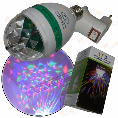 Lâmpada Globo De Luz Led Colrido Giratório, C/ Bocal Bola Maluca - Tipland Menor preço em Lâmpada Globo De Luz Led Colrido Giratório, C/ Bocal Bola Maluca - Tipland