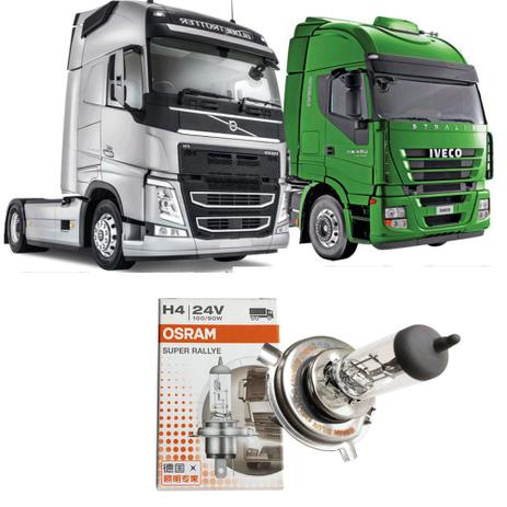 Lampada H4 24V 90/100W Super Potencia Osram PAR Menor preço em Lampada H4 24V 90/100W Super Potencia Osram PAR