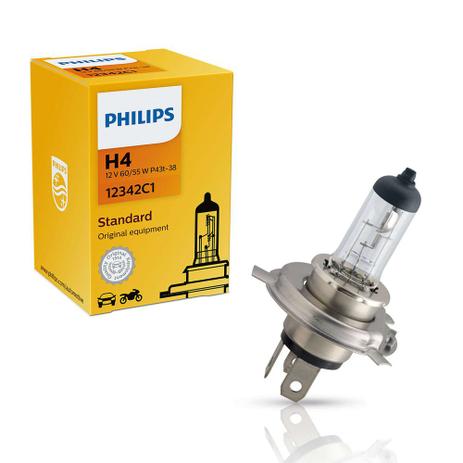 Lâmpada H4 Halógena Farol Alto Baixo Philips Standard 12V Menor preço em Lâmpada H4 Halógena Farol Alto Baixo Philips Standard 12V