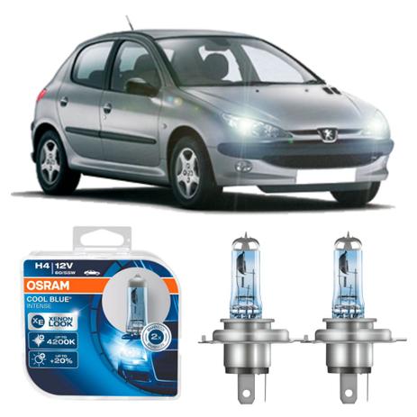 Lampada H4 Osram 12v 60/55w Peugeot 206 F/Simples tds Menor preço em Lampada H4 Osram 12v 60/55w Peugeot 206 F/Simples tds