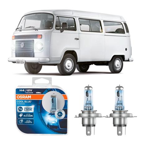 Lampada H4 Osram 12v 60/55w VW Kombi tds Menor preço em Lampada H4 Osram 12v 60/55w VW Kombi tds