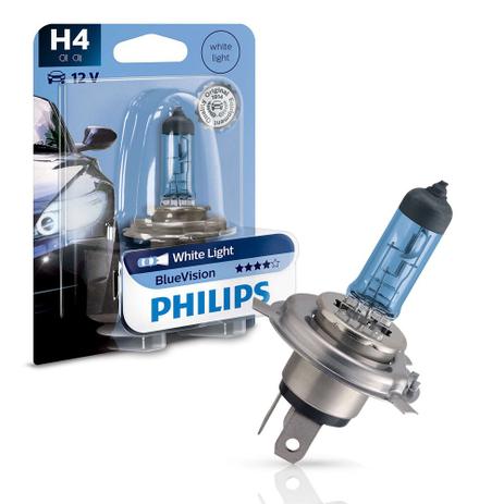 Lâmpada H4 Philips Blue Vision Menor preço em Lâmpada H4 Philips Blue Vision