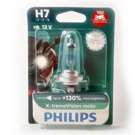 Lâmpada H7 Philips Xtreme Vision Moto 55W Menor preço em Lâmpada H7 Philips Xtreme Vision Moto 55W