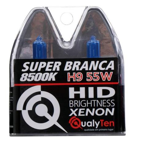 Lâmpada h9 12v 55w 8500k (2 unidades) - Qualyten Menor preço em Lâmpada h9 12v 55w 8500k (2 unidades) - Qualyten