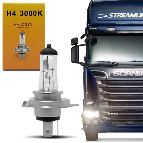 Lâmpada Halógena Automotiva H4 3000K 70W 75W 24V Aplicação Farol Caminhão - Code Menor preço em Lâmpada Halógena Automotiva H4 3000K 70W 75W 24V Aplicação Farol Caminhão - Code