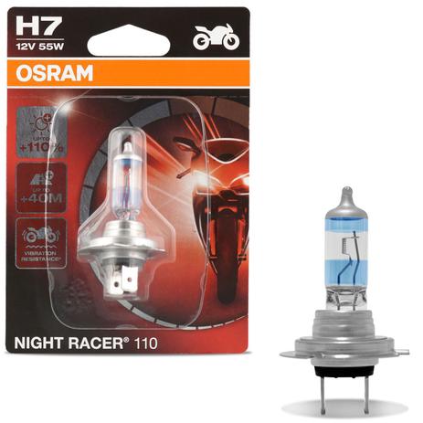 Lampada Halógena Night Racer Plus H7 3500K 55W 12V Original Osram Aplicação Farol Moto Menor preço em Lampada Halógena Night Racer Plus H7 3500K 55W 12V Original Osram Aplicação Farol Moto
