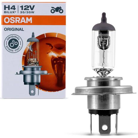 Lâmpada Halógena Osram Standard H4 3200K 35W 12V Aplicação Farol Moto Linha Original Menor preço em Lâmpada Halógena Osram Standard H4 3200K 35W 12V Aplicação Farol Moto Linha Original