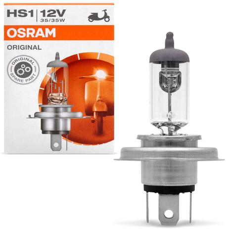 Lâmpada Halógena Osram Standard HS1 3200K 35W 12V Aplicação Farol Moto Original Menor preço em Lâmpada Halógena Osram Standard HS1 3200K 35W 12V Aplicação Farol Moto Original