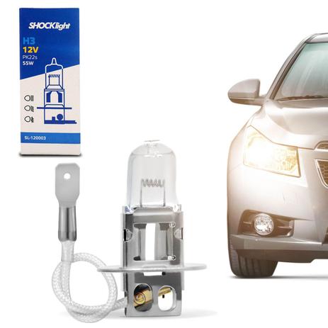 Lâmpada Halógena Standard H3 3200K 3400K 55W 12V Aplicação Farol Original - Shocklight Menor preço em Lâmpada Halógena Standard H3 3200K 3400K 55W 12V Aplicação Farol Original - Shocklight