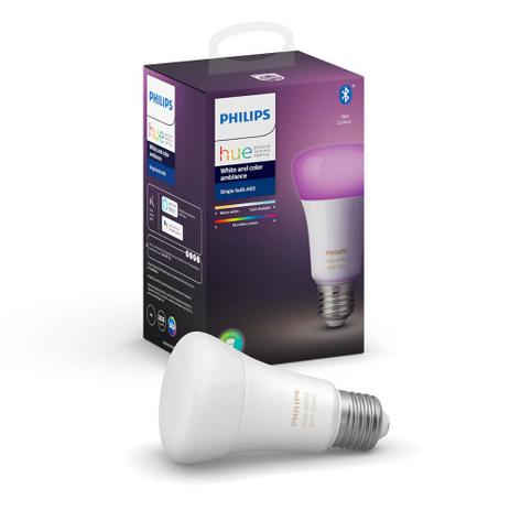 Lâmpada Inteligente Philips Hue 9W 127V WiFi e Bluetooth base E27 Menor preço em Lâmpada Inteligente Philips Hue 9W 127V WiFi e Bluetooth base E27
