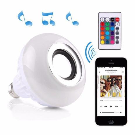 Lâmpada Led 12w Rgb com Caixa de Som Bluetooth e Controle Remoto Inmetro - Iluminim led Menor preço em Lâmpada Led 12w Rgb com Caixa de Som Bluetooth e Controle Remoto Inmetro - Iluminim led