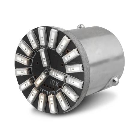 Lâmpada LED 2 Polos Trava Reta 19 LEDs 6W 12V Canbus Luz Vermelha Aplicação Direção Ré e Freio - M.x. Menor preço em Lâmpada LED 2 Polos Trava Reta 19 LEDs 6W 12V Canbus Luz Vermelha Aplicação Direção Ré e Freio - M.x.