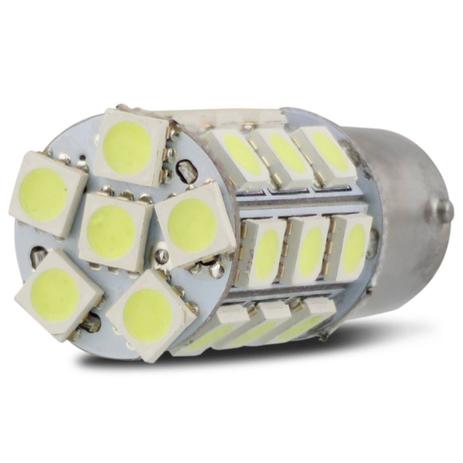 Lâmpada LED 2 Polos Trava Reta 27 LEDs 5W 12V Luz Branca Aplicação Direção Ré e Freio - M.x. Menor preço em Lâmpada LED 2 Polos Trava Reta 27 LEDs 5W 12V Luz Branca Aplicação Direção Ré e Freio - M.x.