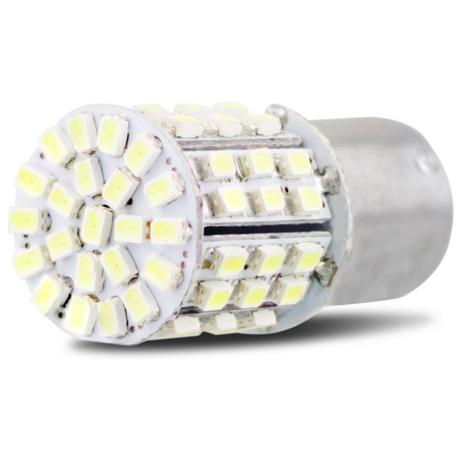 Lâmpada LED 2 Polos Trava Reta 64 LEDs 4W 12V Luz Branca Aplicação Direção Ré e Freio - M.x. Menor preço em Lâmpada LED 2 Polos Trava Reta 64 LEDs 4W 12V Luz Branca Aplicação Direção Ré e Freio - M.x.