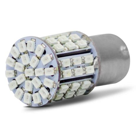 Lâmpada LED 2 Polos Trava Reta 64 LEDs 4W 12V Luz Vermelha Aplicação Direção Ré e Freio - M.x. Menor preço em Lâmpada LED 2 Polos Trava Reta 64 LEDs 4W 12V Luz Vermelha Aplicação Direção Ré e Freio - M.x.
