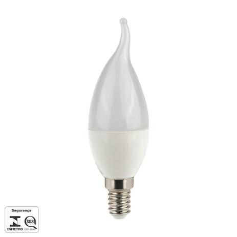 Lampada LED 4,5W 3000k Vela Fosca Leitosa E14 320LM Bivolt LP017C - Bella iluminação Menor preço em Lampada LED 4,5W 3000k Vela Fosca Leitosa E14 320LM Bivolt LP017C - Bella iluminação
