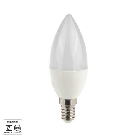 Lampada LED 4,5W 3000k Vela Lisa Leitosa E14 320LM Bivolt Branco Quente LP016C - Bella iluminação Menor preço em Lampada LED 4,5W 3000k Vela Lisa Leitosa E14 320LM Bivolt Branco Quente LP016C - Bella iluminação