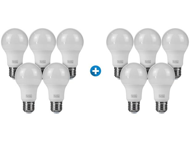 Lâmpada LED 6W 3000K Amarela Black + Decker - Bulbo A60 10 Unidades Menor preço em Lâmpada LED 6W 3000K Amarela Black + Decker - Bulbo A60 10 Unidades